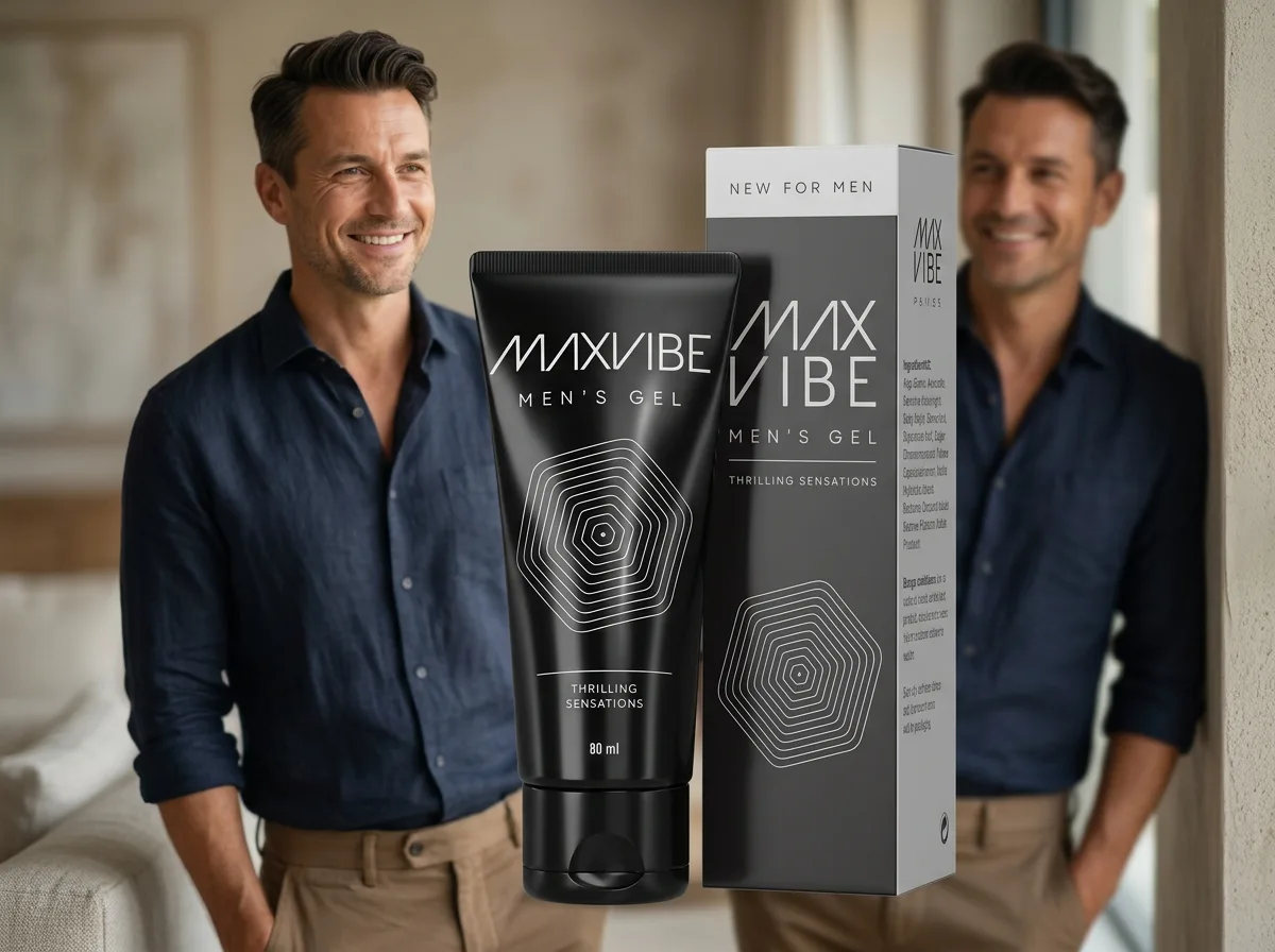 Man feeling confident — Max Vibe natural intimate gel